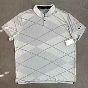 Nike Dri-FIT Vapor Jacquard‎ Golf Polo Light Grey Size XXL - NWT